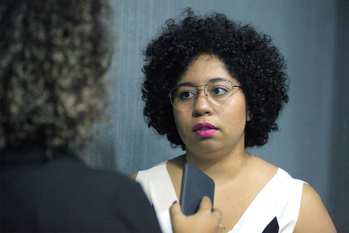 Débora Diniz deseja complementar o seu aprendizado e conhecer melhor a rotina de juízes e juízas. Foto: Itawi Albuquerque (Dicom/TJ)