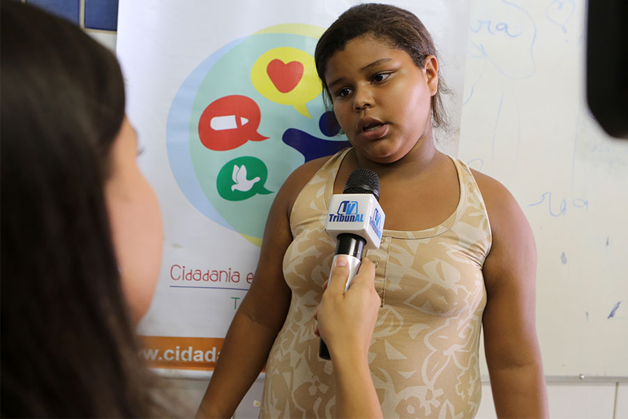 Estudante Lavínia Emily Bemvindo, de 9 anos. Foto: Caio Loureiro
