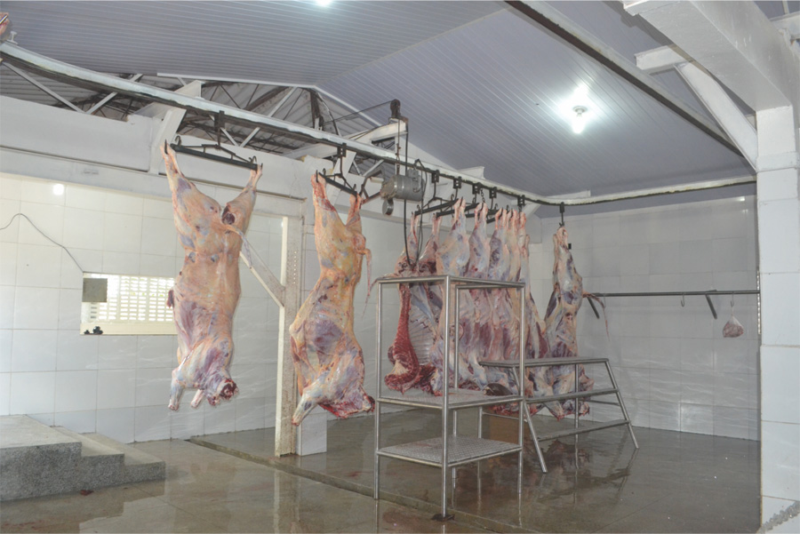 Matadouro em funcionamento após reformas da Prefeitura.