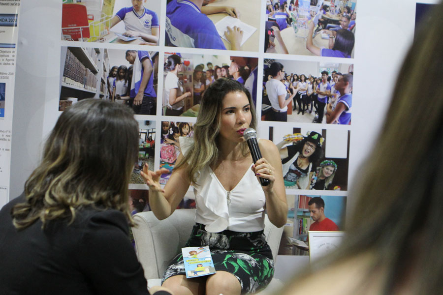 Magistrada Soraya Maranhão participou da Bienal do Livro falando sobre o direito da mulher em não querer ser mãe. Foto: Anderson Moreira