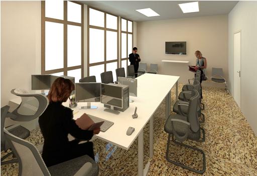 Sala de audiência.