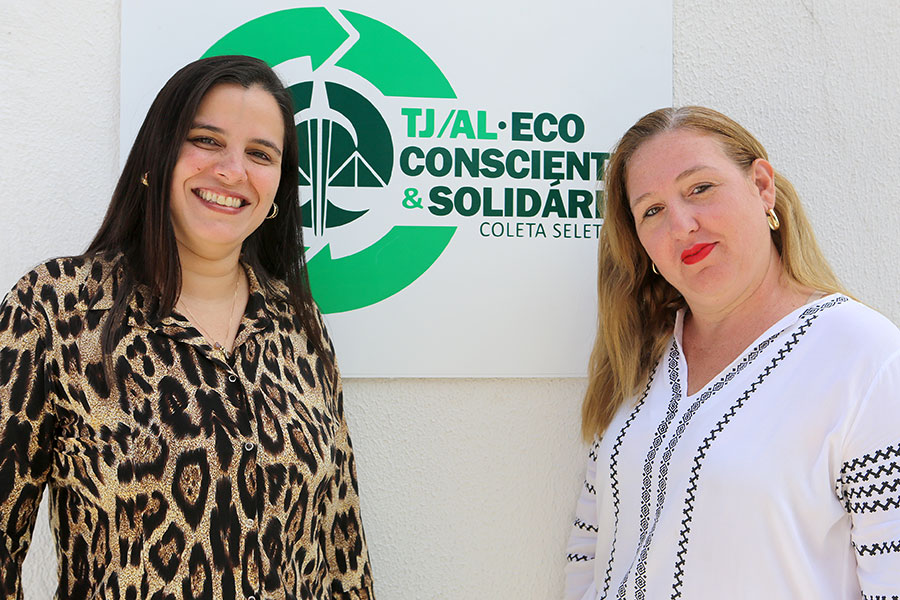 Servidoras Denise Flores e Lara Danielle lideram o ranking de coleta no TJ/AL.