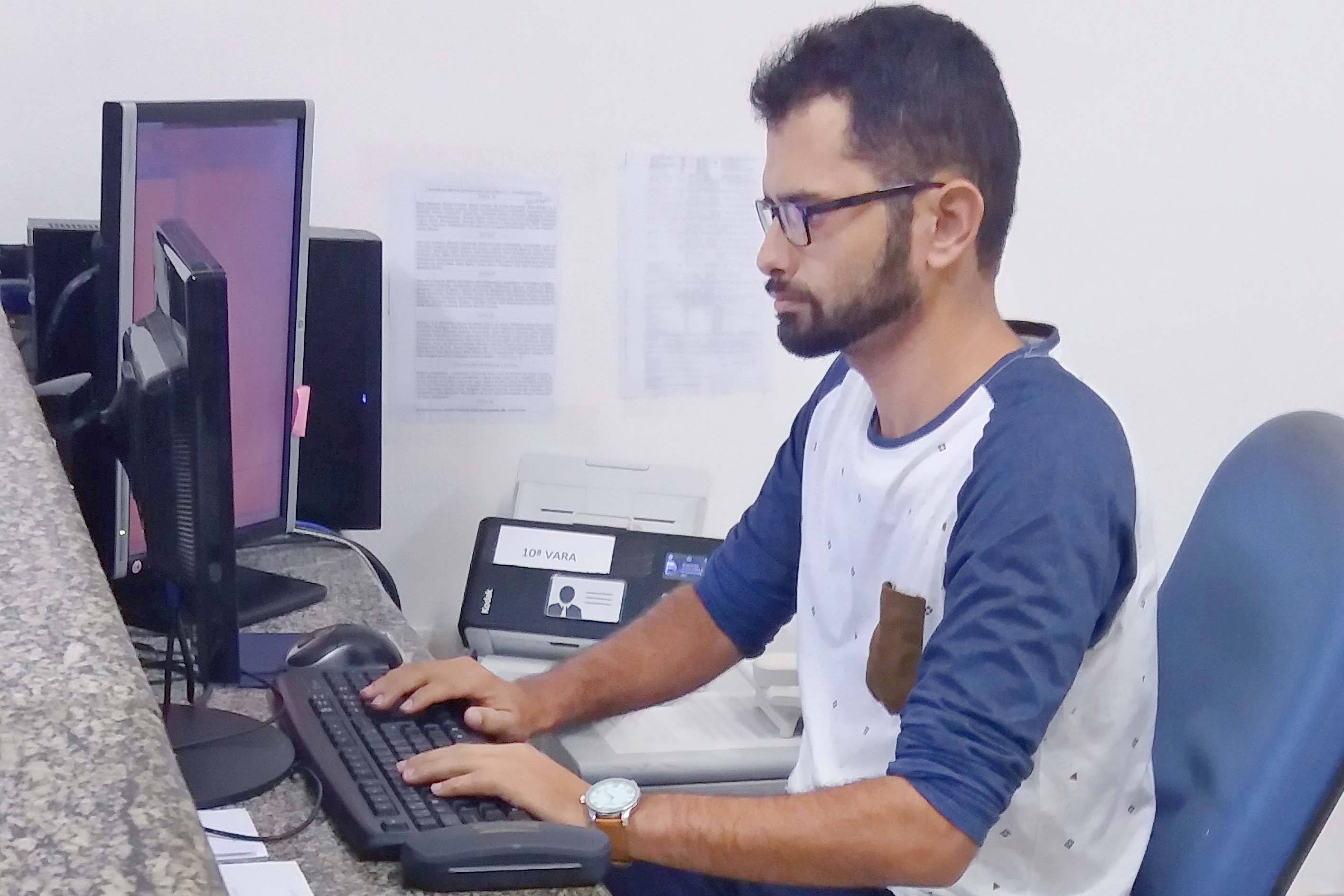 Estudante do 8º período Direito, Franklin atua na 10ª Vara da Família de Arapiraca.