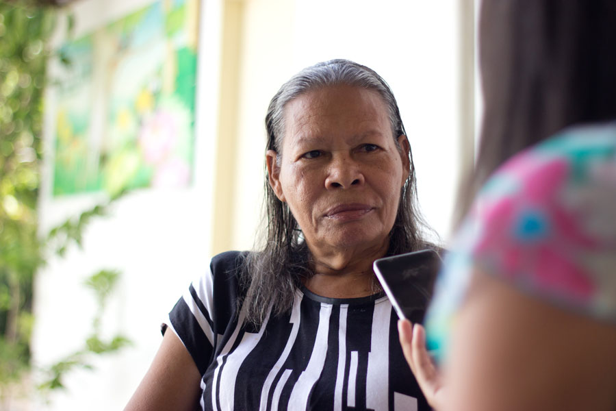Presidente do Lar Deus Proverá, Cícera Maria das Candeias.