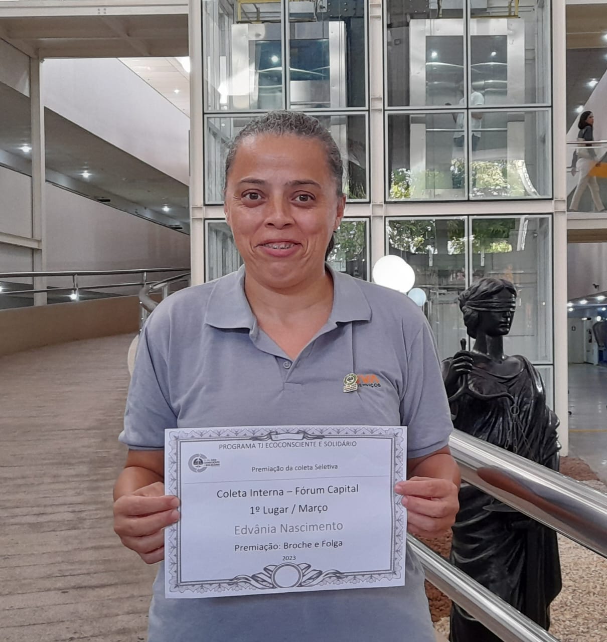 Edvânia Nascimento, vencedora da coleta interna do Fórum da Capital