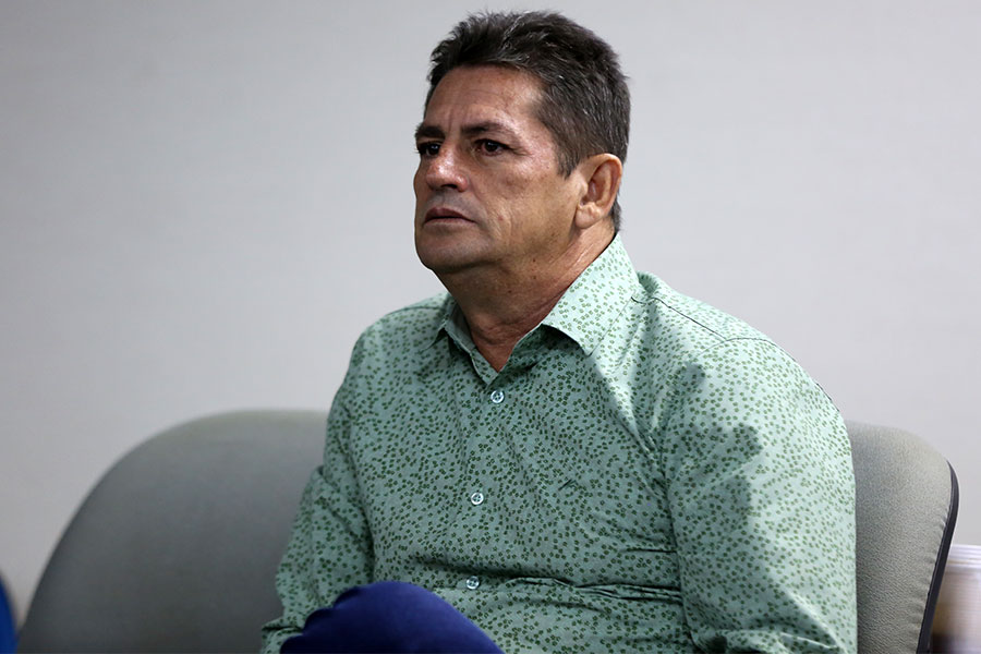 Agnaldo Lopes de Vasconcelos permaneceu em silêncio durante a audiência.