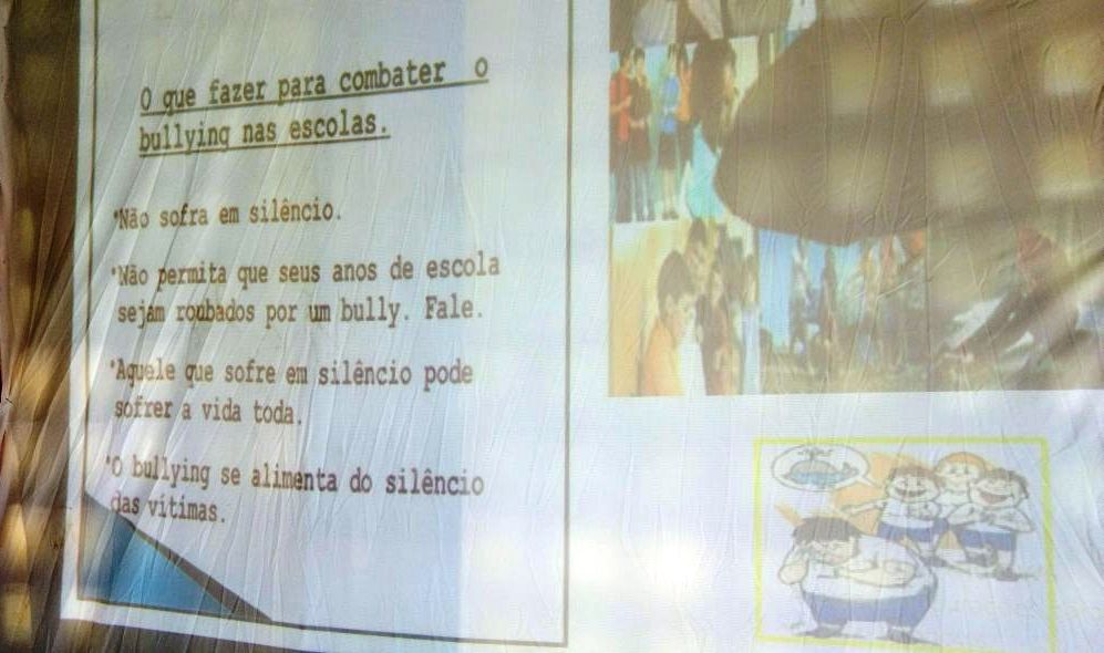 Estudantes foram orientados sobre como agir no caso de bullying.
