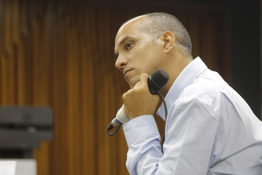 Réu Luiz Alberto Bernardino da Silva.