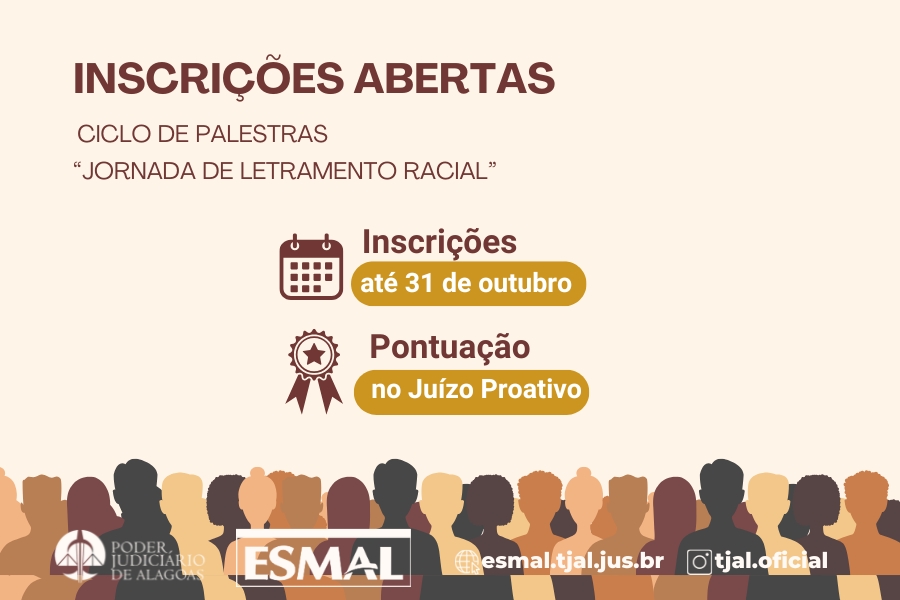 PCJE abre inscrições para magistrados palestrarem sobre letramento racial
