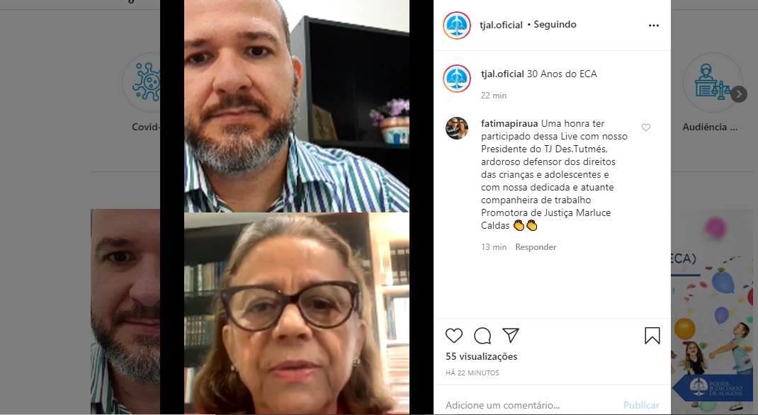 Repórter André Risco e a juíza Fátima Pirauá