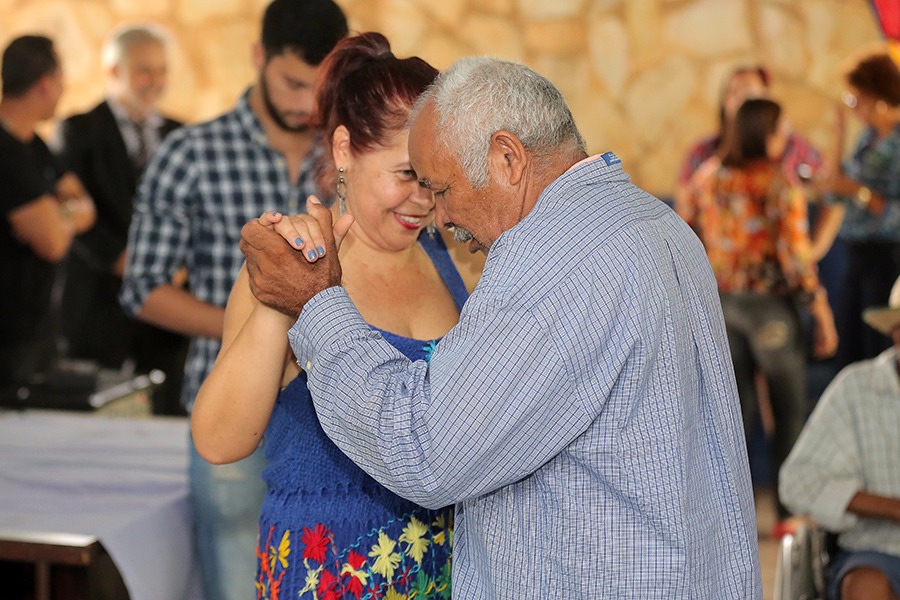 Festa junina animou os acolhidos.