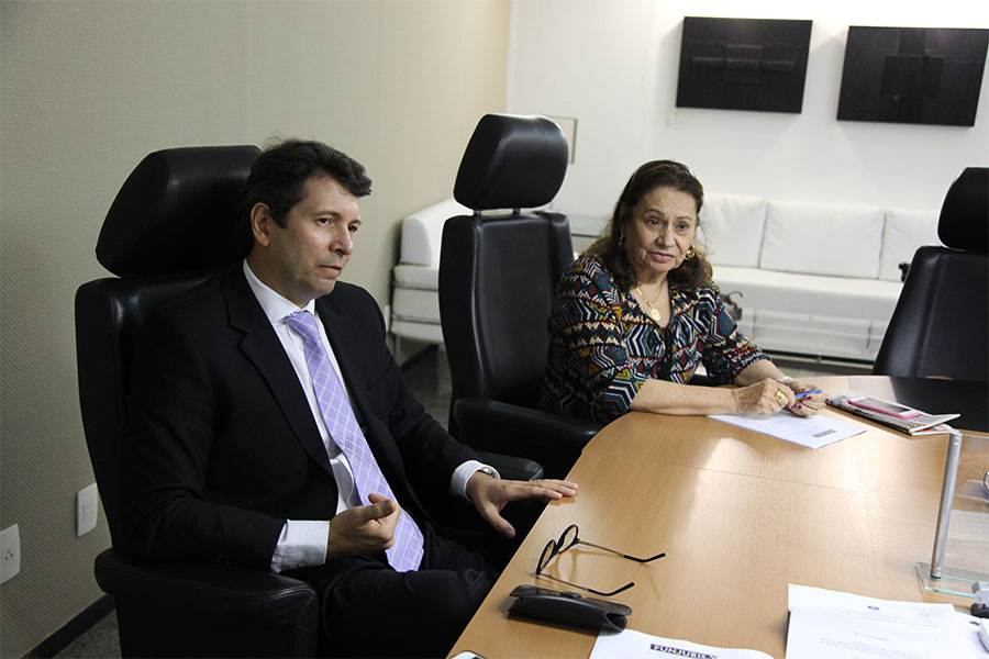 Juízes Henrique Teixeira e Maria Valéria Calheiros, integrantes da Comissão Gestora do Funjuris. Foto: Gildo Júnior