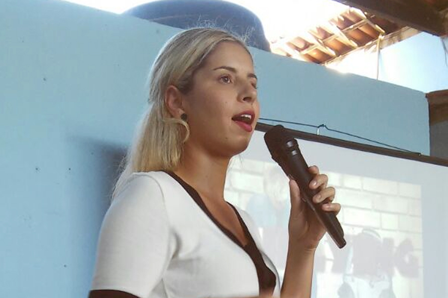 Psicóloga Karina Torres Ribeiro, do Poder Judiciário de Alagoas, foi uma das palestrantes da ação.