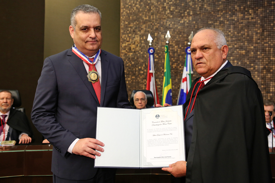 Procurador-geral de Justiça, Alfredo Gaspar de Mendonça, e o presidente Otávio Praxedes