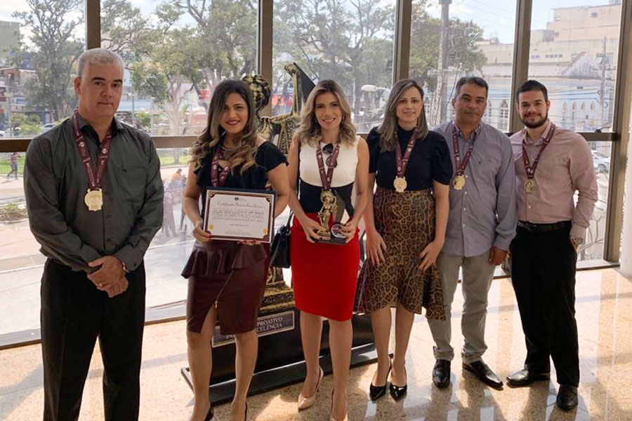 Equipe da 1ª Vara Cível de União dos Palmares, durante premiação referente à 2018.