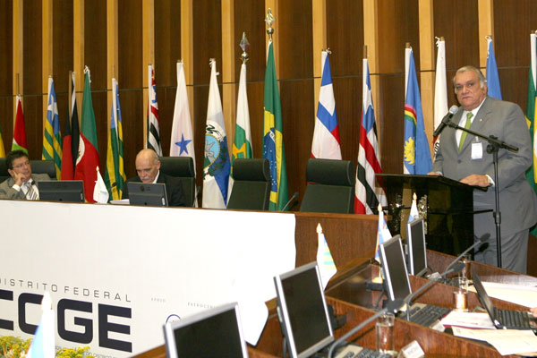 Corregedor do Judiciário alagoano durante o 52° Encoge, em Brasília (DF)