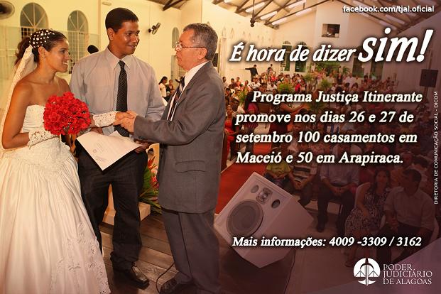 Arte para divulgação de casamento coletivo através do Facebook