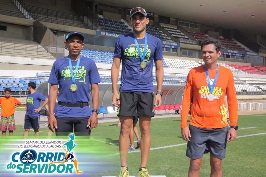 Vencedores da corrida, Sérgio Cândido, José Baptista e Fabrício Lúcio.