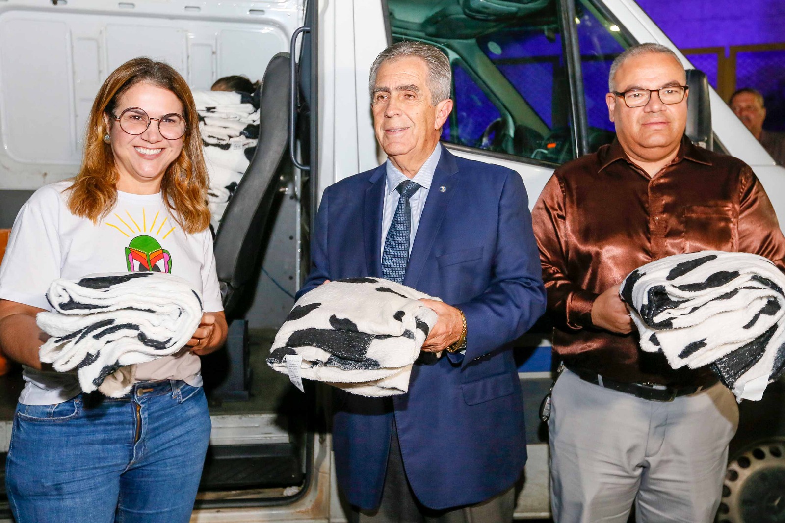 Secretária Especial da Presidência, Luciana Omena, desembargador Orlando Rocha e o diretor geral do TJAL, Eloy  Melo