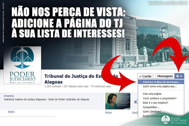 Orientações da Dicom aos usuários da página do TJ no Facebook