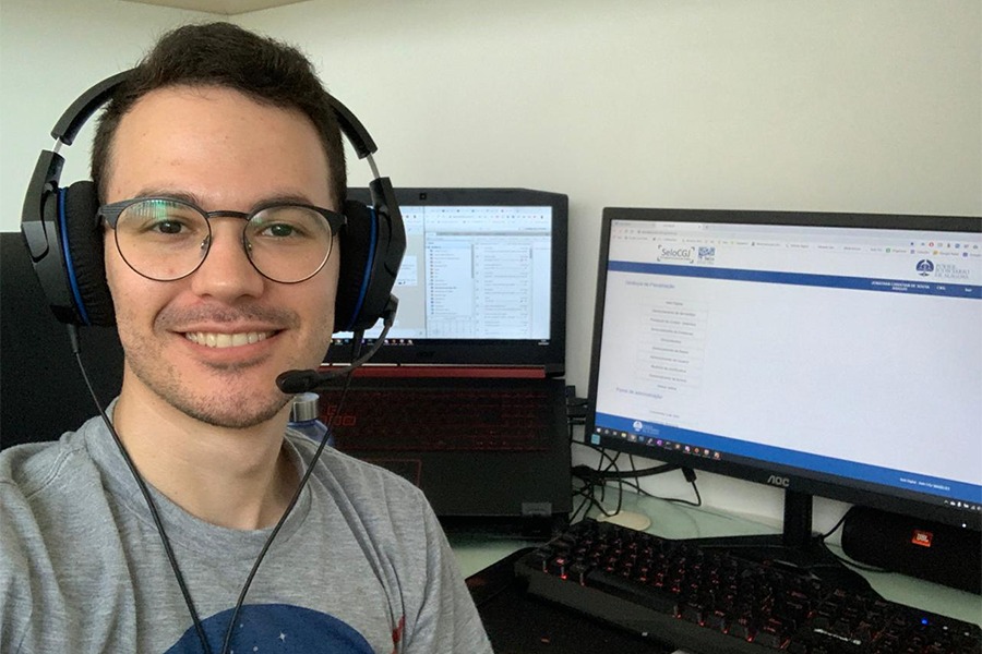 Jonathan Araújo, servidor da Coordenação do Selo Digital